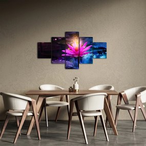 Obraz lilii wodnej na wodzie (125x70 cm)