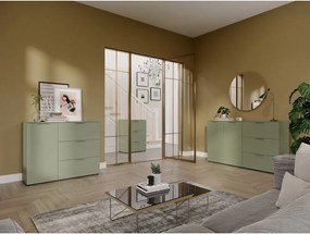 Zielona komoda z matowym wykończeniem 151x98x40 cm Savoca – Germania