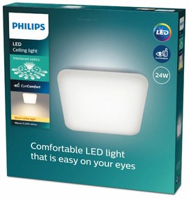 Philips 8720169195493 sufitowa oprawa LED Mauve 1x24 W 2900 lm 2700 K, 43 x 43 cm