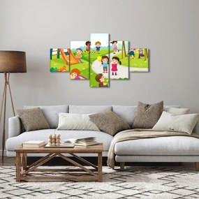 Obraz dziecięcych zabaw w piaskownicy (125x70 cm)