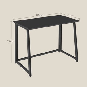 Składane biurko ZARIMO 80×40 cm, czarny