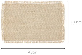 Podstawka pod talerz, juta, 45 x 30 cm
