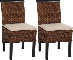 Krzesło do jadalni Acireale (zestaw 2 sztuk), ciemny, z poduszką