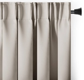 Beżowa zaciemniająca zasłona termiczna 140x270 cm Pleat – Restilo