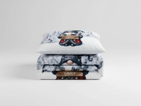 PrzytulneMieszkanie.pl PrzytulneMieszkanie.pl Pościel z mikrosatyny JOLLY GNOME biała + poszewka na poduszkę 45 x 45 cm gratis Rozmiar pościeli: 70 x 90 cm | 140 x 200 cm