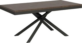 Stół rozkładany 180/284x90 cm Karida Evolution orzech rama i nogi antracytowe