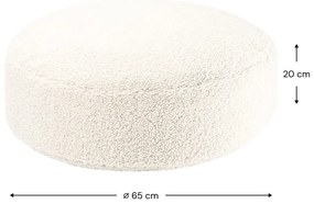Kremowy dziecięcy worek do siedzenia z materiału bouclé Round – Wigiwama