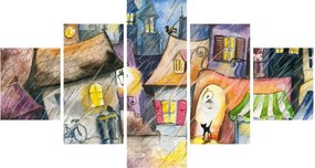 Obraz - Deszczowy wieczór (125x70 cm)