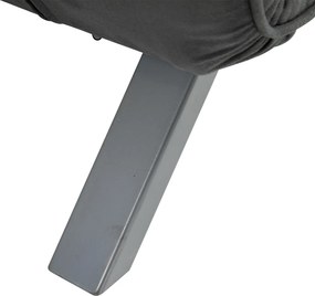 Sofa dwuosobowa rozkładana z funkcją spania łóżko dla gości z podłokietnikami szezlong 3 w 1 szara | Aosom PL