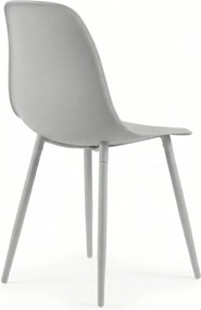 Krzesło do kuchni OSAKA plastikowe, jasnoszare