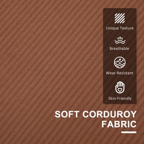 HOMCOM Sofa dwuosobowa z przestrzenią do przechowywania i solidnymi drewnianymi nogami, do salonu, sypialni, 117 x 63 x 79 cm, Różowy