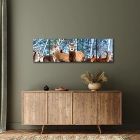Obraz - Stado jeleni (170x50 cm)