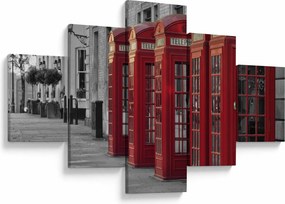 Obraz - Budki telefoniczne w Londynie (125x70 cm)