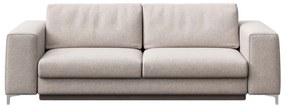 Jasnoszara rozkładana sofa z materiału bouclé 256 cm Rene – Rodier