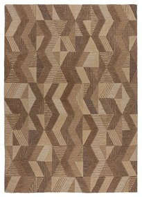 Brązowy wełniany dywan tkany ręcznie 120x170 cm Moda Asher – Flair Rugs