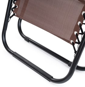 4Home Ogrodowe krzesło leżakowe Relax, brązowy