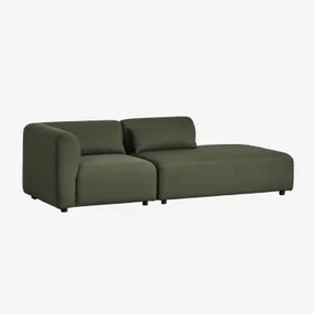Sofa Modułowy Narożny 2-częściowy Z Prawym Szezlongiem Fogler Tkanina Baranek Boucle Żółty Curri - Sklum