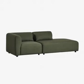 Fogler 2-częściowa Narożna Sofa Modułowa Z Prawym Szezlongiem Chenille Salvia Zieleń - Sklum