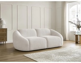 Biała sofa z materiału bouclé 230 cm Tina – Bobochic Paris