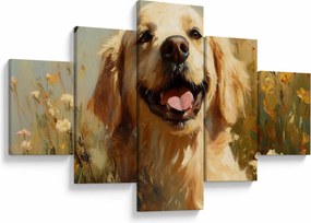 Obraz - Szczęśliwy piesek (125x70 cm)