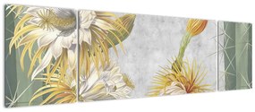 Obraz - Kwitnące kaktusy (170x50 cm)