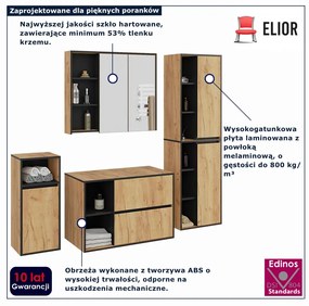 Zestaw mebli łazienkowych dąb craft + czarny C3-D44