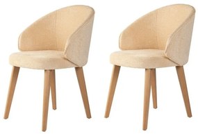 Zestaw krzeseł do jadalni Bentley Beige and Light Oak, 2 szt.