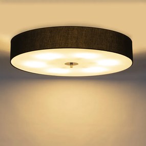 Lampa sufitowa wiejska czarna 70 cm - Drum