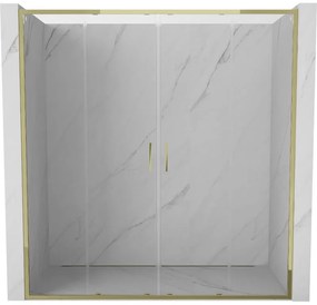 Mexen Exo drzwi prysznicowe podwójne rozsuwane 170 cm, transparent, złote - 8152-170-000-50-00