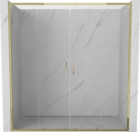 Mexen Exo drzwi prysznicowe podwójne rozsuwane 170 cm, transparent, złote - 8152-170-000-50-00