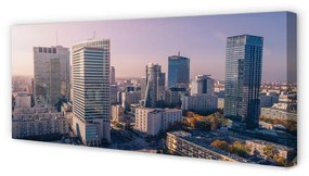 Obraz na płótnie Warszawa Wieżowce panorama