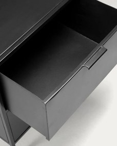 Czarna stalowa szafka nocna Shantay – Kave Home
