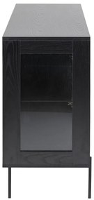 Czarna witryna w dekorze jesionu 140x82 cm Angus – Actona