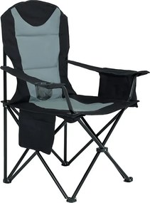 Składane krzesło kempingowe czarny + szary F5-F91
