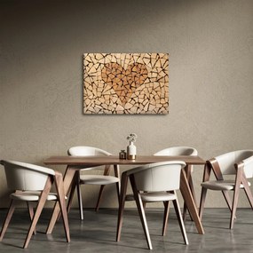 Obraz - Serce z drewna (70x50 cm)