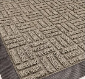 Wycieraczka 45x75 cm oliwkowa materiałowa z gumowym spodem i krawędziami