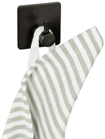 Czarne samoprzylepne haczyki zestaw 2 szt. ze stali nierdzewnej Black Outdoor Kitchen Ureo – Wenko