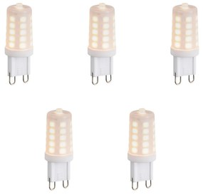 Zestaw 5 ściemnialnych żarówek LED G9 Opalowych 1,2W 100 lm 2200K