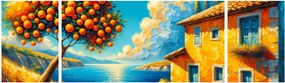 Obraz - Dom z pomarańczami II. (170x50 cm)