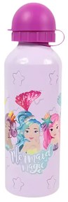 Dziecięcy metalowy bidon MERMAID MAGIC 500 ml fioletowy