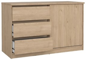Komoda w dekorze dębu z drzwiami przesuwnymi w naturalnym kolorze 119x76x50 cm Naia – Tvilum