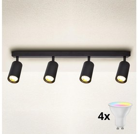 Brilagi - LED ściemnialna oprawa punktowa SELE 4xGU10/6,5W/230V czarna