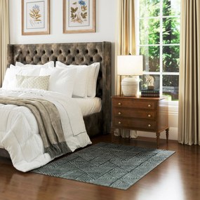 HOMCOM Nowoczesny Dywan do Salonu, Pralny, 150 x 80 cm, Ciemnoszary