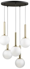 Lampa wisząca w kolorze złota ze szklanym kloszem ø 34 cm One – Squid Lighting