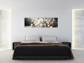 Obraz - Orchidea i złote kule (170x50 cm)
