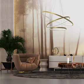 Lampa wisząca HOOP GOLD 93W LED