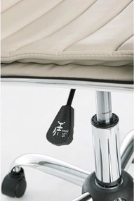 Szarobrązowe krzesło biurowe z imitacji skóry Perth – Yes Everyday