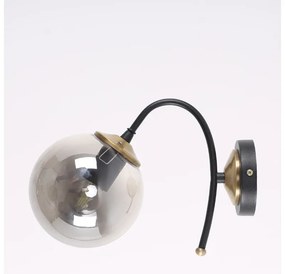 Czarno-szary kinkiet ø 15 cm Yoyo – Squid Lighting