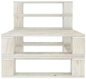 Biała sofa ogrodowa z palet drewnianych Z4-H38