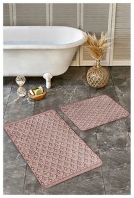 Brązowe aksamitne dywaniki łazienkowe zestaw 2 szt. 60x100 cm – Mila Home